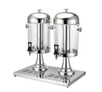 Dispenser di Bevande con Rubinetto, Argento, 16 L, Argento, Doppio Erogatore