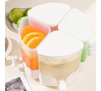 Dispenser Di Bevande Con Rubinetto, Dispenser Di Bevande Ruotabile A 360°, Dispenser Di Succhi Di Grande Capacità Da 6 Litri, Dispenser Di Bevande Rimovibile A 4 Scomparti Per Feste