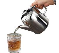 Dispenser di bevande fredde anti-fuoriuscite | Con manico e coperchio sigillato argentato, per ristorante, commerciale, sala riunioni, casa, soggiorno