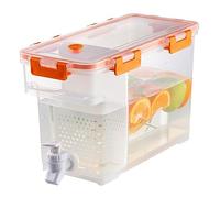Dispenser di bevande in plastica da 3,5 litri con rubinetto, caraffa di succo di grande capacità, per frigorifero, feste, uso quotidiano. Filtro fine, dispenser di bevande per uso quotidiano in