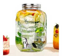 Dispenser di bevande in trasparente, caraffa e contenitore, stoviglie | Dispenser di succo con coperchio per champagne, barbecue, viaggi, compleanni, matrimoni, Ringraziamento, Natale