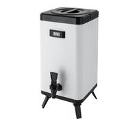 Dispenser di bevande isolato in acciaio inox, 10 l, distributore di bevande calde e fredde, contenitore termico con rubinetto e maniglia per caffè, cioccolato, tè al latte, succo