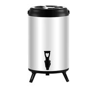 Dispenser di bevande isolato in acciaio inox con piedini, a doppia parete