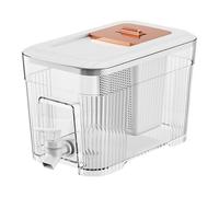 Dispenser di bevande per frigorifero: donatore di frigorifero 6L con coni, distributore di acqua per frigorifero | Distributore di sicurezza alimentare con coperchio per tè caldo,