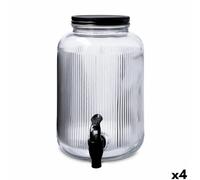 Dispenser di bevande Quid Maison Trasparente Vetro 4 L [4 Unità]