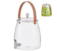 Dispenser di bevande trasparente 5L, brocca frigo con spigot, contenitore succo di limonata a prova di perdite, apertura per un facile riempimento