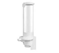 Dispenser di bicchieri - Dispenser di pressione manuale, ripiano da parete trasparente | Organizer per refrigeratore d'acqua da 7 oz con coperchio per lavanderia, cucina, clinica, ospedale, uso