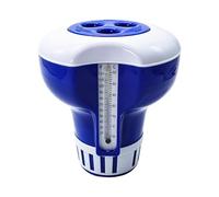 Dispenser di cloro per vasca idromassaggio, con purificatore integrato e monitor della temperatura, 17 x 18 x 8 cm, galleggiante per tavolette da piscina, erogatore igienizzante per acqua termale, per