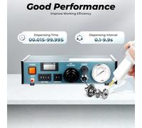 Dispenser di colla ad alta precisione Temporizzazione automatica 16 modalità Doppio interruttore per uso industriale Spina UE 220 V Blu
