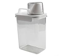 Dispenser di detersivo con doppia guarnizione ermetica e design a prova di perdite, misurino per dosaggio di detersivo in polvere, contenitore trasparente con beccuccio (1800 ml)