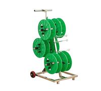 Dispenser di filo, contenitore per bobine di filo elettrico | Robusto dispenser per filo elettrico con ruote per riporre e distribuire le bobine senza sforzo(Green)