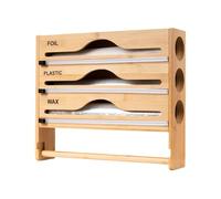 Dispenser di fogli con taglierino, foglio di alluminio e, organizer multifunzione per casa, appartamento, frigorifero, dispensa, armadio da parete