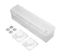 Dispenser di foglio di alluminio e pellicola trasparente: organizer per involucri riutilizzabili, pratico design taglierino, accessorio da cucina, resistente dosaggio morbido | Dispenser Film Mu