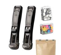 Dispenser di graffette - Robusta pinzatrice a pressione ergonomica riutilizzabile a doppia funzione, pratico accessorio per ufficio per l'organizzazione dei documenti, strumento di archiviazi