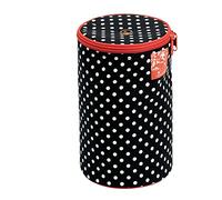 Dispenser di lana a pois, nero/bianco