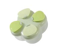 Dispenser di latte per neonati a 4 scomparti, coperchio rotante, soluzione di stoccaggio compatta per genitori impegnati, borse da palestra e nutrizione quotidiana, dispenser portatile per polvere per