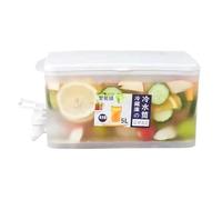Dispenser di limonata | Tanica per acqua da 5 litri per uso alimentare con 2 rubinetti - Dispenser per bevande trasparente - Per caffè caldo freddo tè Cocktail limonata Cucina di casa Appartamento Ris