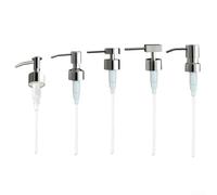 Dispenser di liquidi in acciaio inossidabile 304 con specchio, adatto per bocca di bottiglia da 25 mm, erogazione accurata da 2 ml per pressa, set completo di testa e tubo (C)