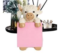 Dispenser di note adesive a forma di mucca,Mucca in Resina Blocco Notebook Organizer e supporto | Supporto in Resina per Memoblocks, Per Ufficio Scuola di College Atelier Studenti Dipendenti e