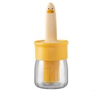 Dispenser di olio con pennello in vetro silicone a prova di perdite | Dosaggio preciso, collo a prova di perdite, superficie di lavoro pulita, ideale per condimenti e oli