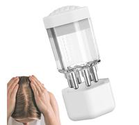 Dispenser di olio per cuoio capelluto, contenitore per liquidi addominali, punta morbida con applicatore | Bottiglia leggera in silicone con sfera a rullo precisa, spazzola per oliare le radici dei
