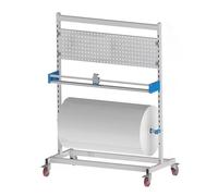 Dispenser di pellicola in plastica con taglierina, design resistente 2 in 1 per la movimentazione di rotoli grandi, ideale per uso industriale in magazzini e fabbriche