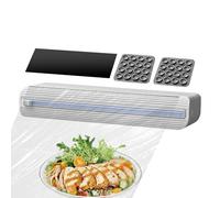 Dispenser di pellicola trasparente, Dispenser di pellicola trasparente per alimenti con taglierina | Dispenser di pellicola per la casa | Organizer per avvolgere con taglierina, organizer per