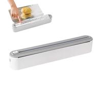 Dispenser di pellicole salvafreschezza magnetico, taglierina integrata | Organizer per fogli di alluminio, per pellicola in polipropilene, pellicola di alluminio, carta cerata, carta pergamena