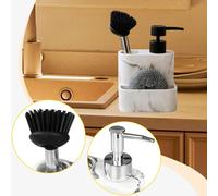 Dispenser di per piatti 3 in 1 con sfera di pulizia e spazzola per