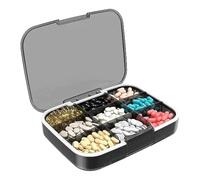 Dispenser di pillole | Tablet da viaggio da 7,7 pollici | Organizzatore di scatole per pillole | Custodia di stoccaggio di medicina portatile extra-large, materiale ABS, mantiene le pillole asciutte,
