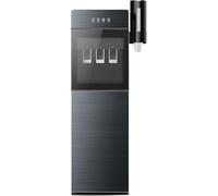 Dispenser di Refrigeratore d'Acqua A Caricamento Inferiore Dispenser 3 in 1 Dispenser di Refrigeratore d'Acqua Calda E Fredda con Portabicchieri, Brown, 98x31.2x29CM