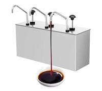 Dispenser di salse in acciaio inox, 3 teste, grande volume, con serbatoio rimovibile e ugello senza intasamento, design pratico dispenser professionale per salse per ristorante, cucina e casa