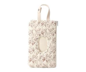 Dispenser di salviette per bambini in tela trapuntata floreale portatile per la mamma (beige) (style1)