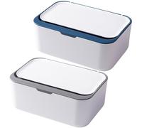 Dispenser di salviette per neonati 2 pezzi Porta salviette ricaricabili con anello di tenuta in gomma antiscivolo Facile da aprire e chiudere Scatola dispenser per umide 7, 5x5x3 pollici, ba