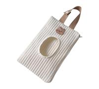 Dispenser di salviette per neonati trapuntate in cotone, custodia da appendere per salviette umide per la mamma (Scoiattolo Bianco (stile 3)
