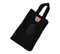 Dispenser di salviette per neonati trapuntate in cotone, custodia per salviette umide da appendere per la mamma (orso nero) (stile 6)