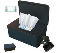 Dispenser di salviette portasalviette per neonati e adulti con coperchio che mantiene i tessuti bagnati freschi, contenitore per salviette con design a tre strati con sigillo antiscivolo per casa,