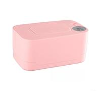 Dispenser di salviette riscaldate con coperchio ribaltabile, design impermeabile per prevenire l'essiccazione per la cura del bambino nella routine quotidiana (rosa)