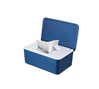 Dispenser di salviette umidificate per neonati, con coperchio, sicuro ed ecologico, per conservare salviette umidificate fresche, per casa e ufficio, colore: blu