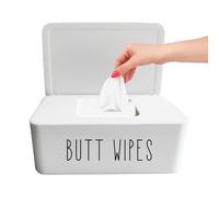 Dispenser di salviettine per il bagno, 18,5 cm di lunghezza x 12,2 cm di larghezza x 7 cm di altezza, contenitore per salviettine da bagno per bambini