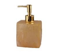 Dispenser di sapone a mano con, Dispenser di sapone in resina Bottiglia con pompa ricaricabile da 400 ml Multicolore Bagno Cucina Camera letto(Precious Yellow,Silver)