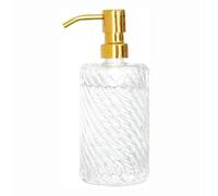 Dispenser di sapone a mano con, Dispenser di sapone in vetro trasparente con etichette for pompa antiruggine for cucina e bagno(B)