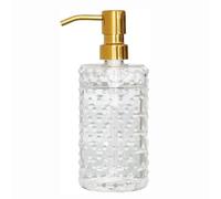 Dispenser di sapone a mano con, Dispenser di sapone in vetro trasparente con etichette for pompa antiruggine for cucina e bagno(D)