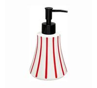 Dispenser di sapone a mano con, Dispenser for lozione di sapone a forma spinta a strisce curve multicolore for il bagno della cucina domestica dell'hotel(Red)