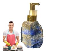 Dispenser di sapone a Mano per il bagno, Bottiglie di sapone ricaricabili in pietra naturale, Borse di pompaggio in ceramica con funzione di pressione, Bottiglia di shampoo da Viaggio, Dispenser di ja