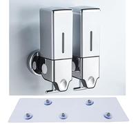 Dispenser di sapone a parete, Dispenser per doccia e lozione per casa, bagno, cucina, hotel, ristoranti (D'argento, 1000ml)