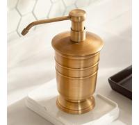 Dispenser di Sapone A Parete Portaspazzolino in Rame Antico Senza Viti Accessori per Il Bagno Barattolo di Stoccaggio in Ottone Dispenser di Sapone per Shampoo, Soap Dispenser