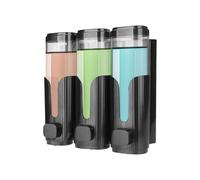 Dispenser di sapone a parete senza perforazione ricaricabile manuale | Dispenser di sapone per il bagno, set di 3 bottiglie per condizionatore gel doccia, lozione detergente per la casa