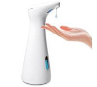 Dispenser di sapone automatico, 200 ml, distributore di sapone elettrico, distributore di sapone senza contatto con sensore a infrarossi, per bagno, bagno, cucina, hotel, ristorante, senza fori