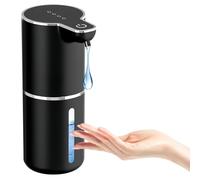 Dispenser di sapone automatico, 420 ml, distributore automatico di sapone elettrico con sensore, fissaggio a parete, 4 gradini regolabili per cucina, bagno, ristorante pubblico